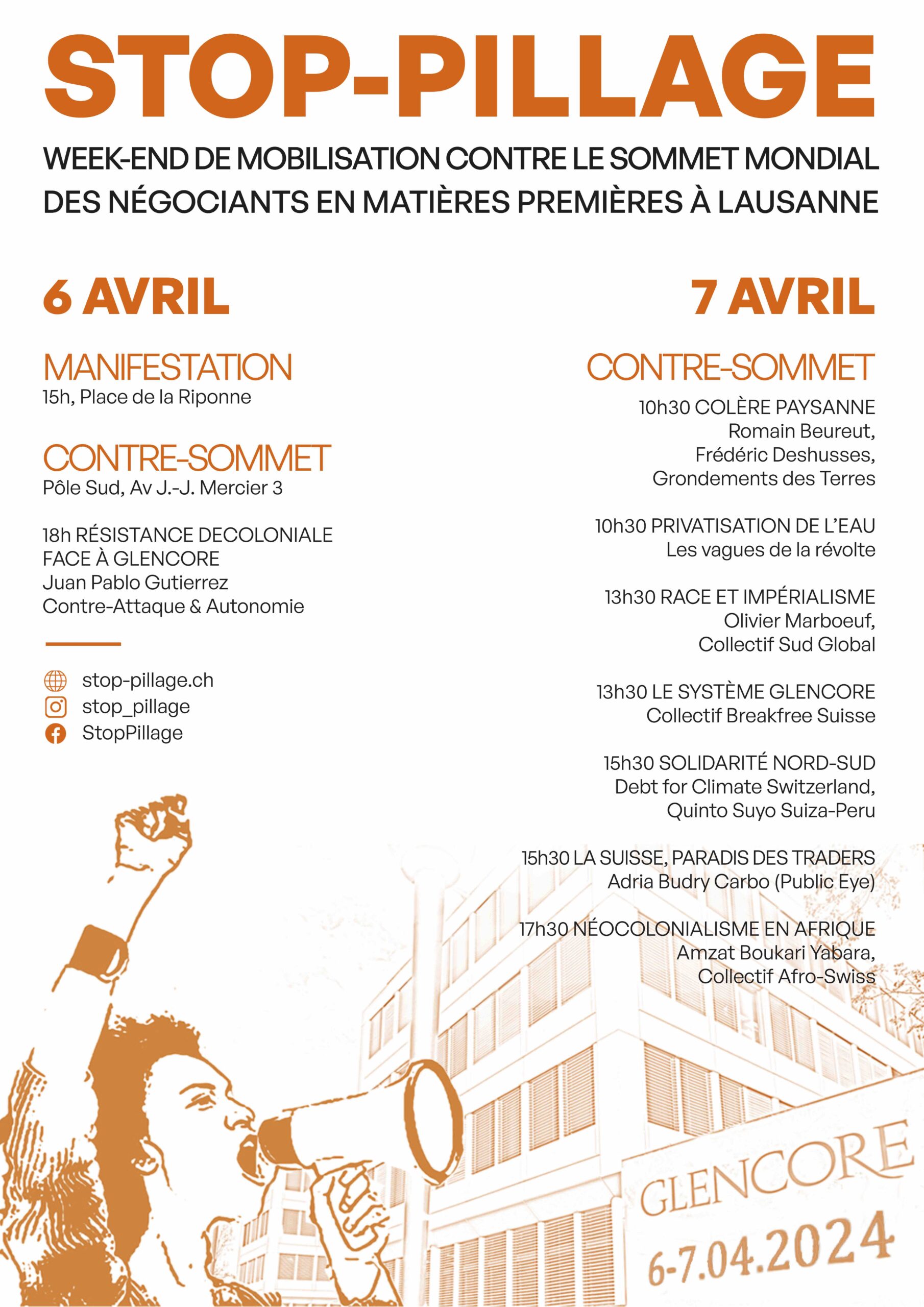 Stop Pillage ! Contre-sommet sur les matières premières 6-7 avril 2024 – Lausanne